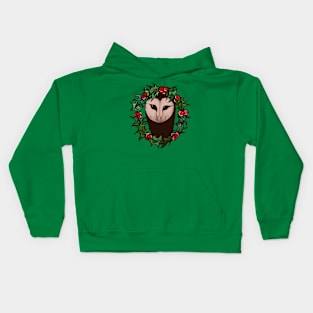 Christmas Barn Owl Kids Hoodie